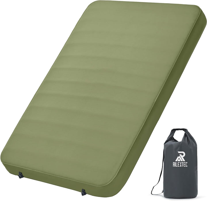 Rilextec Self Inflating Sleeping Pad, 4" Thickness Double Sleeping Pad for Camping Car Travel